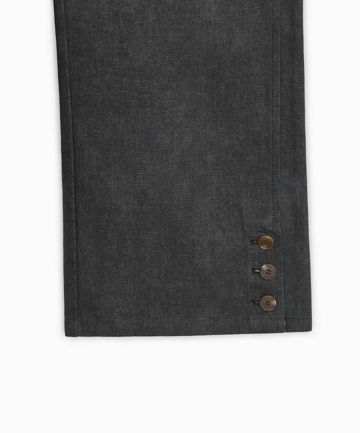 오헤시오(OHESHIO) VINTAGE DOT BUTTON CAPRI PANTS, CHARCOAL
