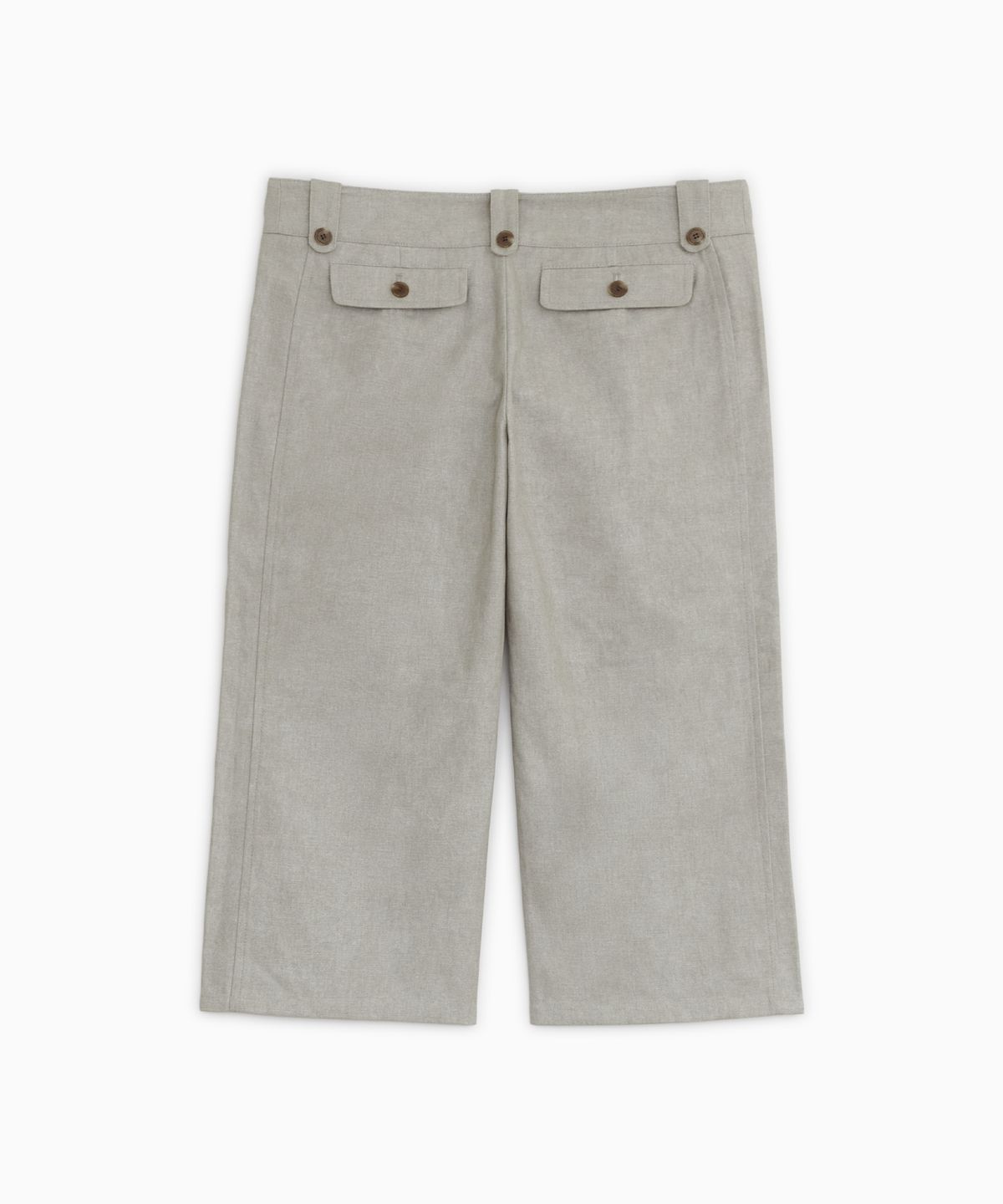 오헤시오(OHESHIO) VINTAGE DOT BUTTON CAPRI PANTS, BEIGE