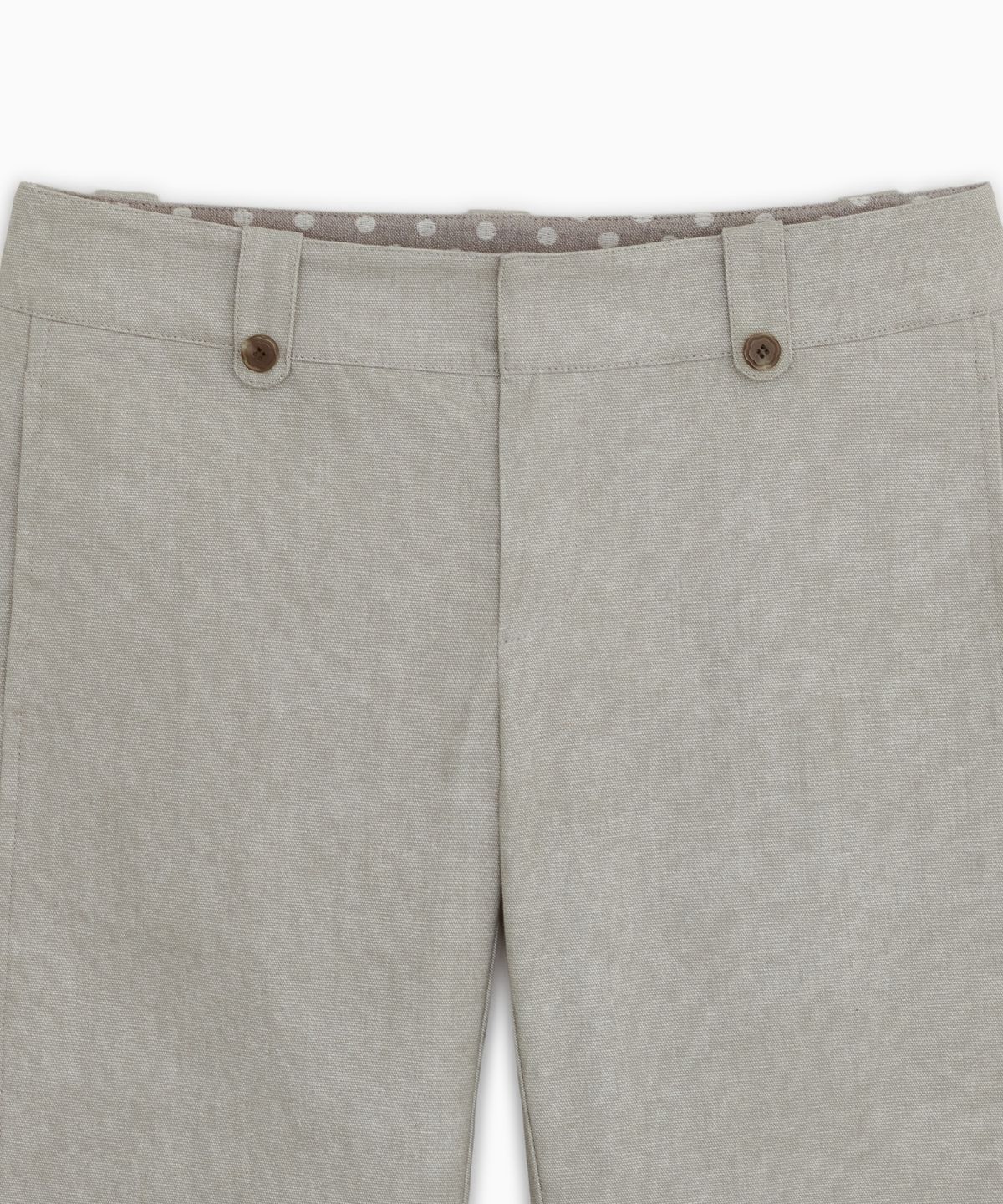 오헤시오(OHESHIO) VINTAGE DOT BUTTON CAPRI PANTS, BEIGE