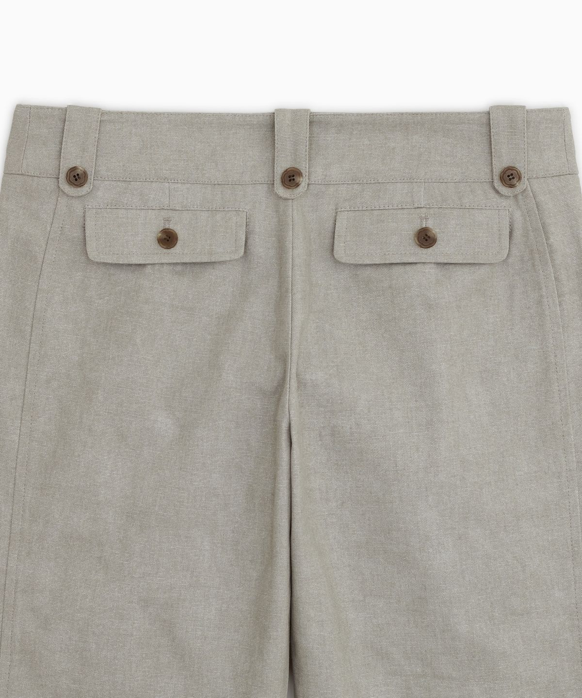 오헤시오(OHESHIO) VINTAGE DOT BUTTON CAPRI PANTS, BEIGE