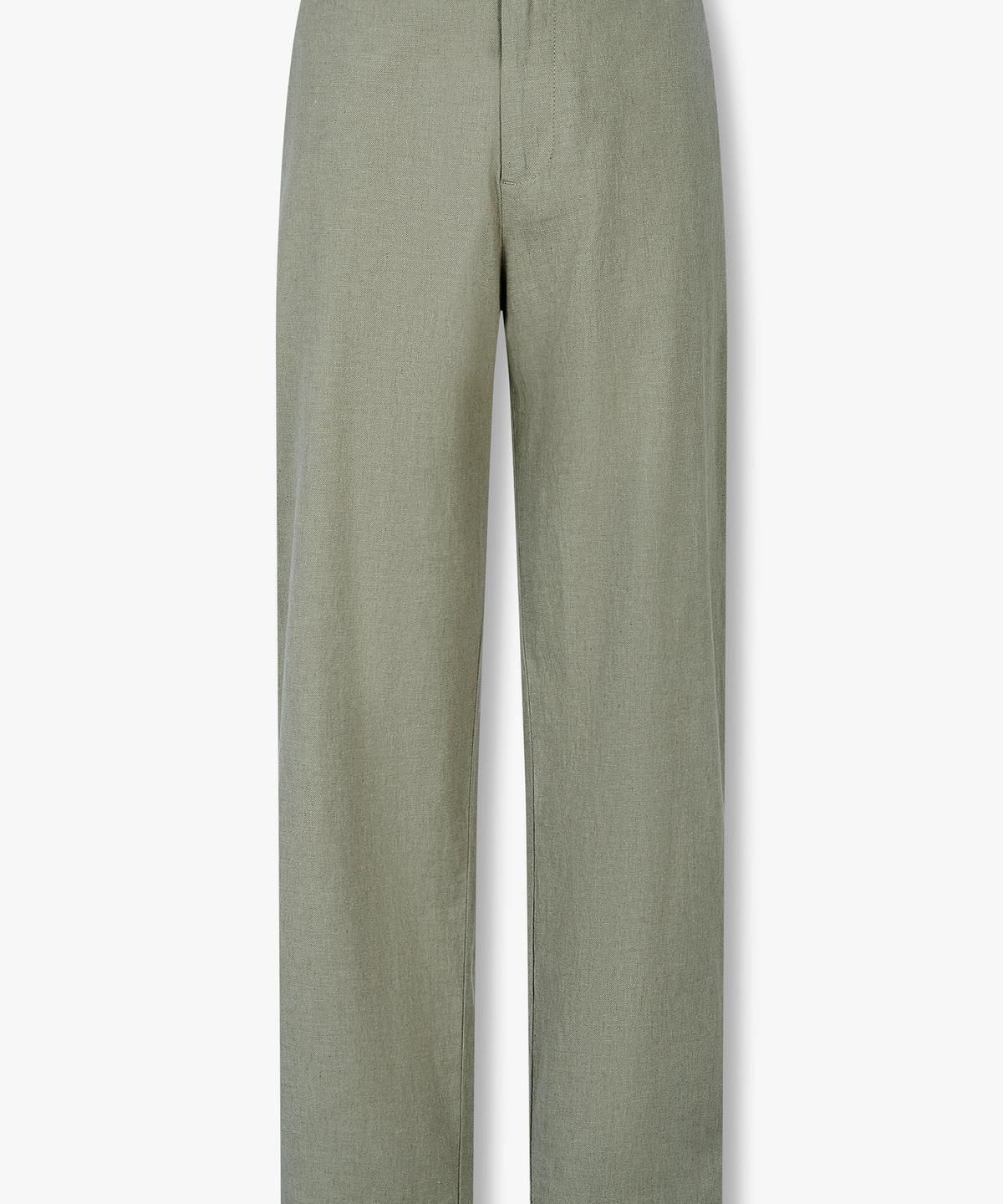 아르마니 익스체인지(ARMANI EXCHANGE) 남성 린넨 블렌드 스트레치 팬츠 _카키_A416142009
