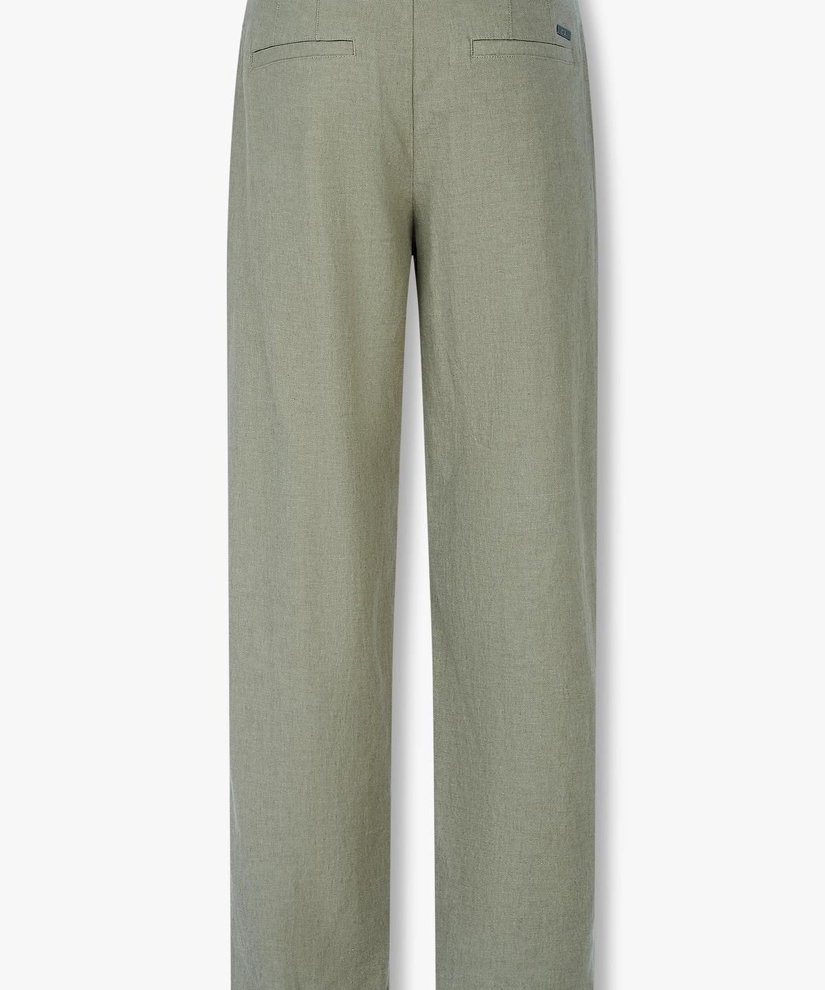 아르마니 익스체인지(ARMANI EXCHANGE) 남성 린넨 블렌드 스트레치 팬츠 _카키_A416142009