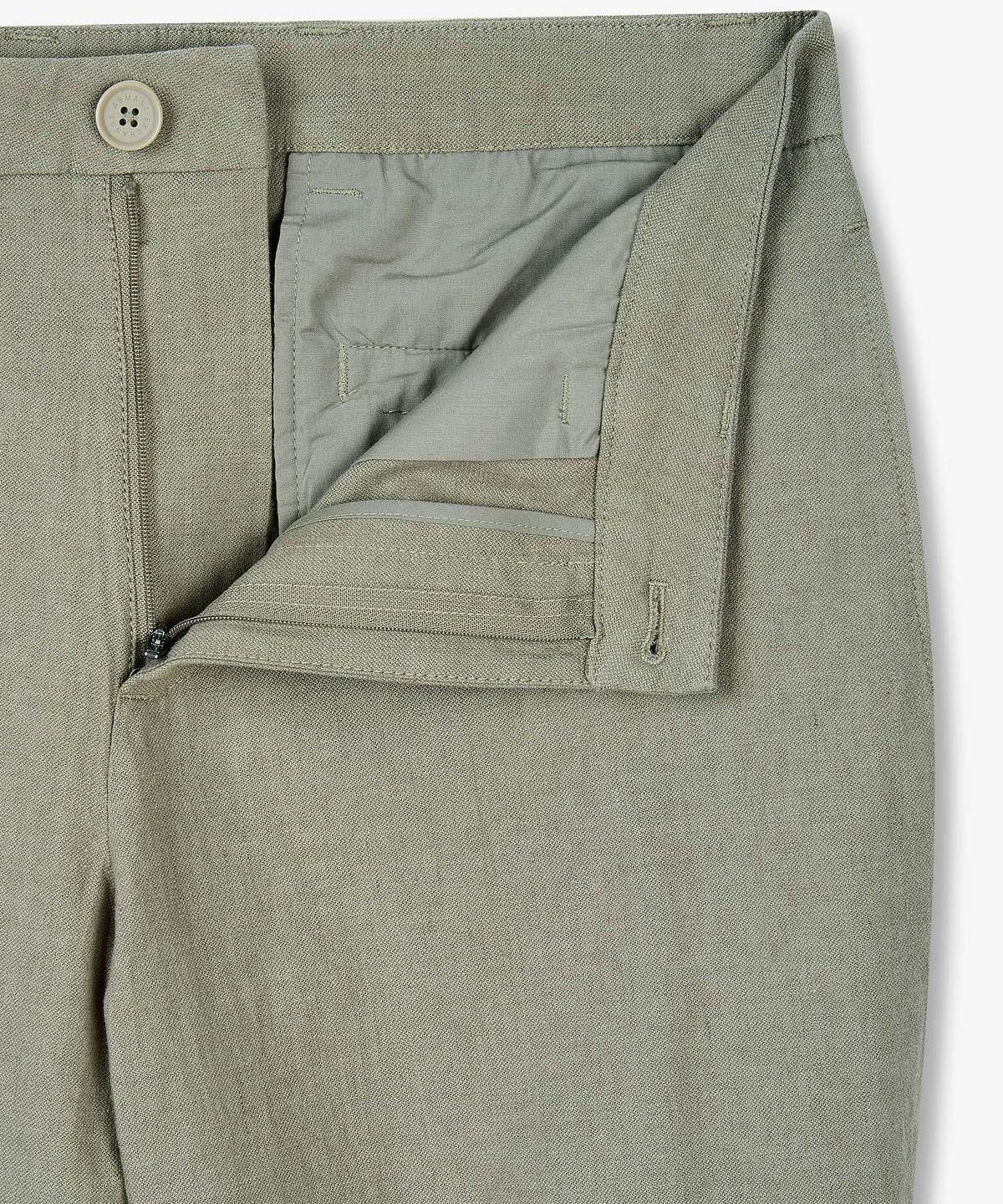 아르마니 익스체인지(ARMANI EXCHANGE) 남성 린넨 블렌드 스트레치 팬츠 _카키_A416142009