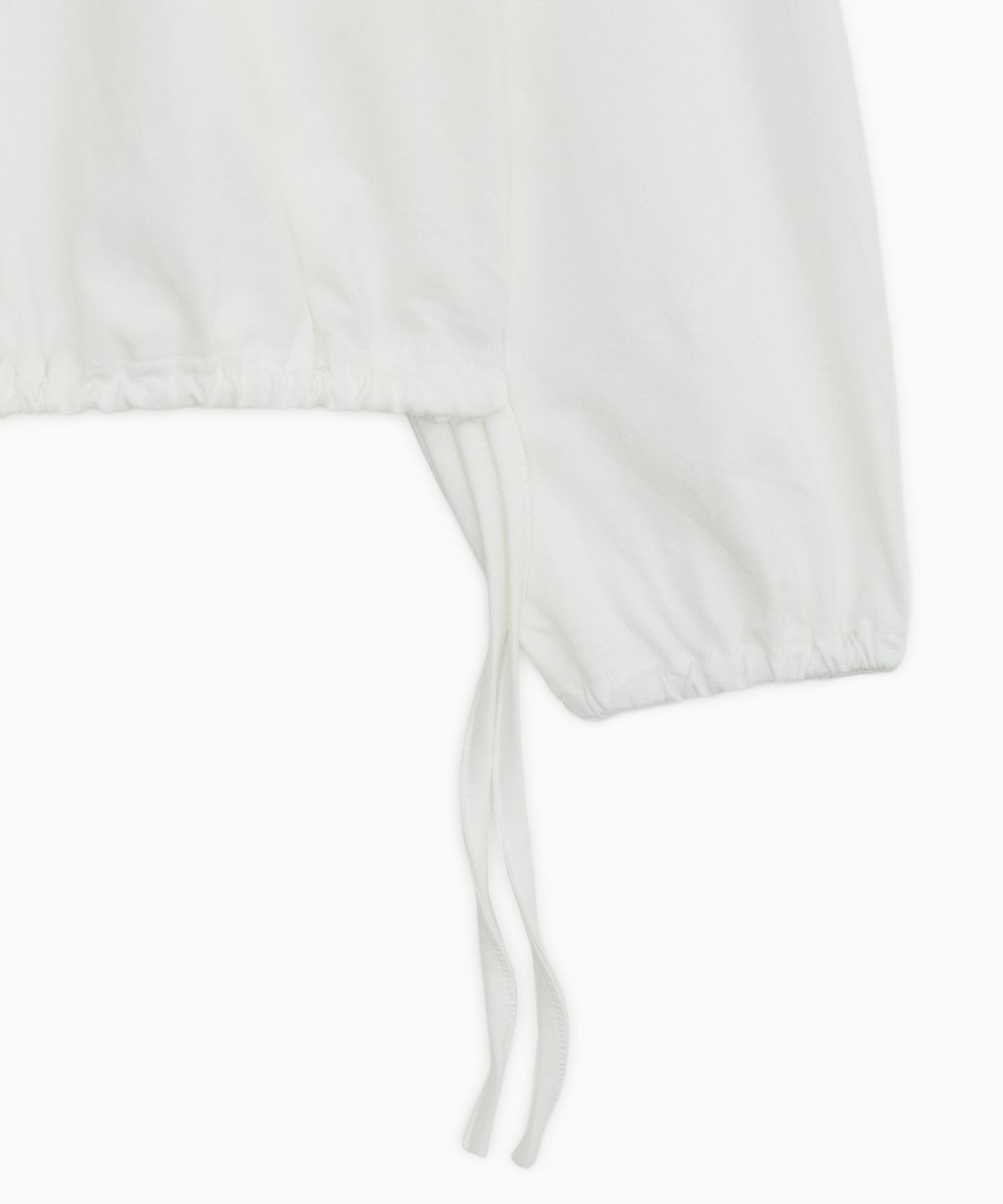 오헤시오(OHESHIO) STRING BOAT NECK JERSEY BLOUSE, WHITE