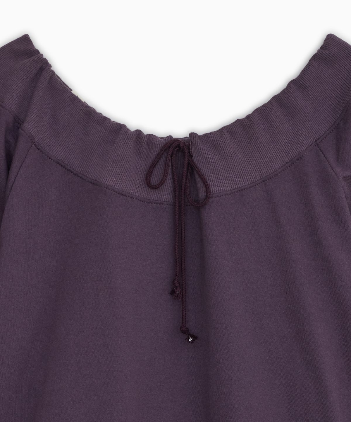 오헤시오(OHESHIO) STRING OFF SHOULDER SWEATSHIRT, PURPLE
