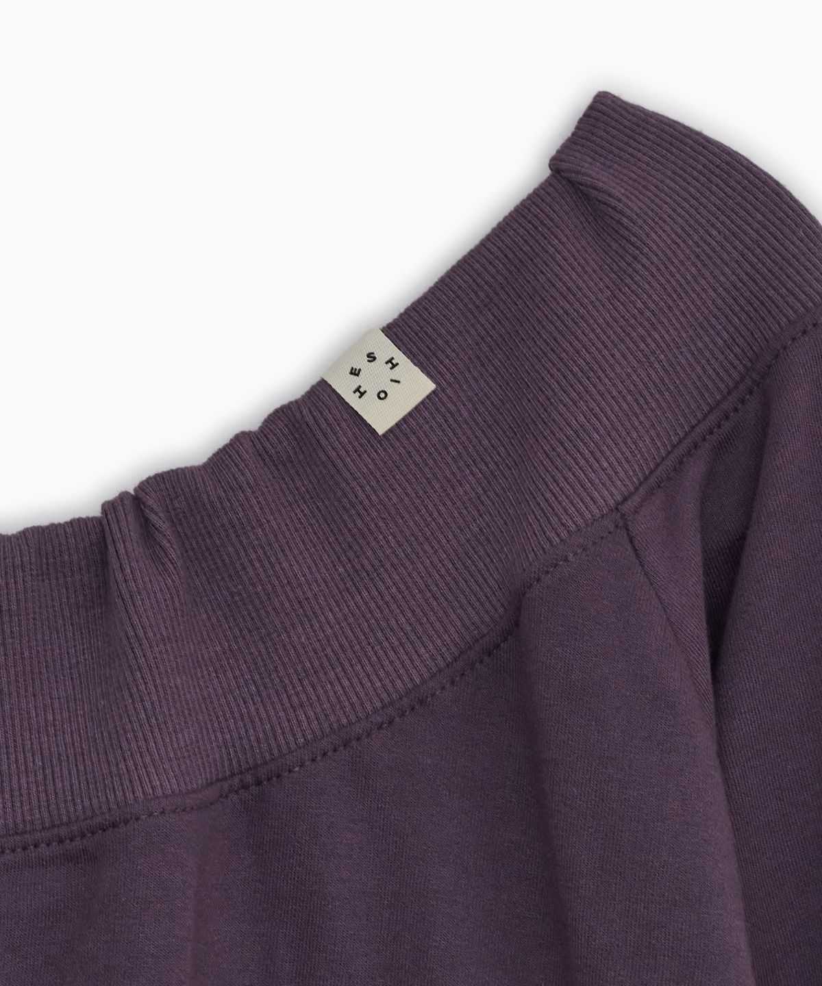 오헤시오(OHESHIO) STRING OFF SHOULDER SWEATSHIRT, PURPLE