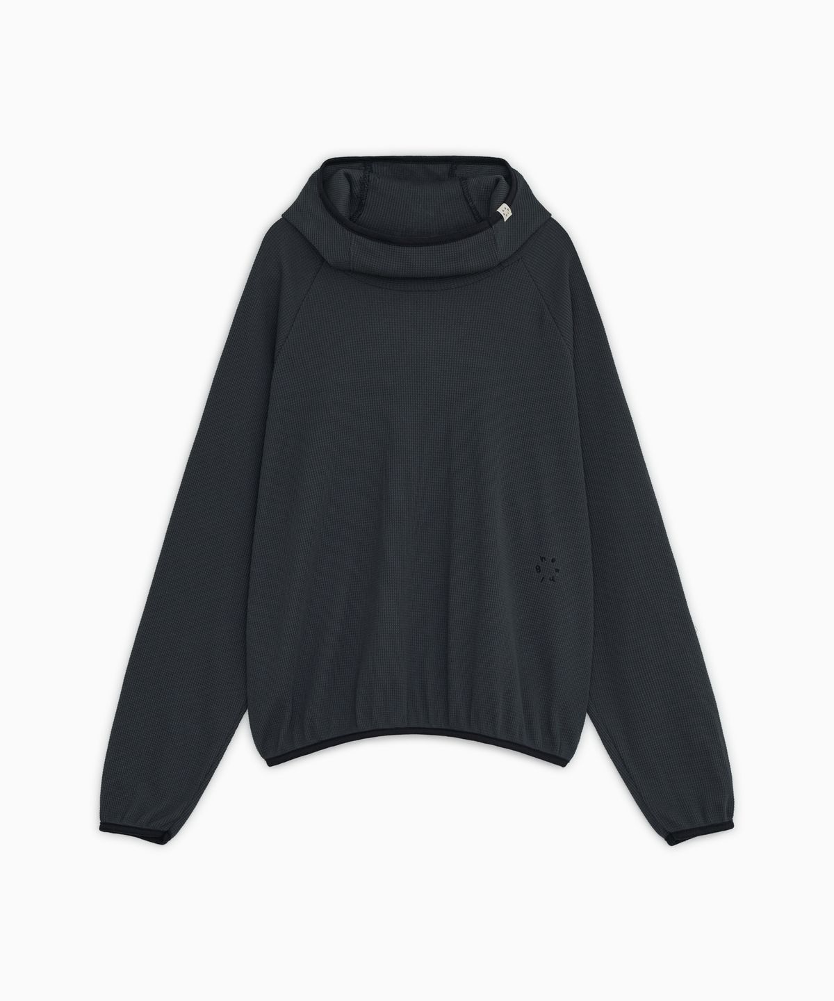 오헤시오(OHESHIO) WAFFLE HOODED SWEATSHIRT, NAVY