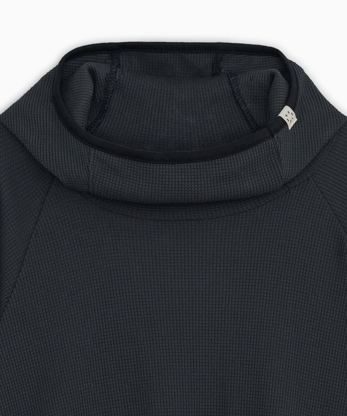 오헤시오(OHESHIO) WAFFLE HOODED SWEATSHIRT, NAVY