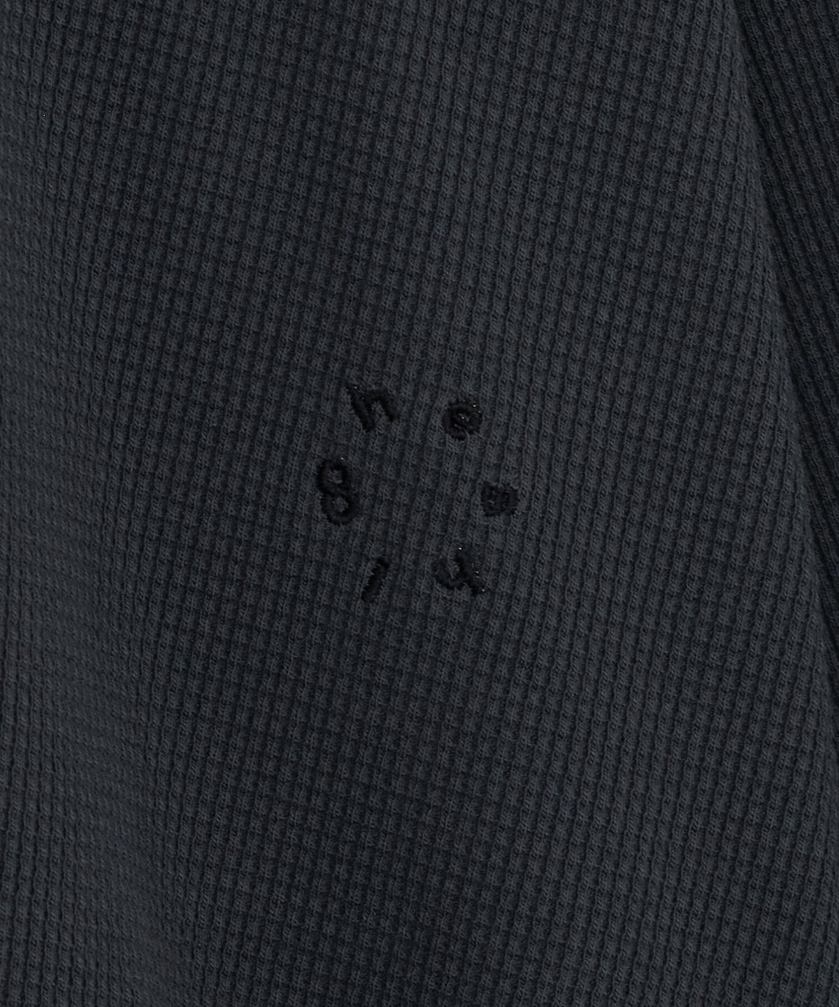 오헤시오(OHESHIO) WAFFLE HOODED SWEATSHIRT, NAVY