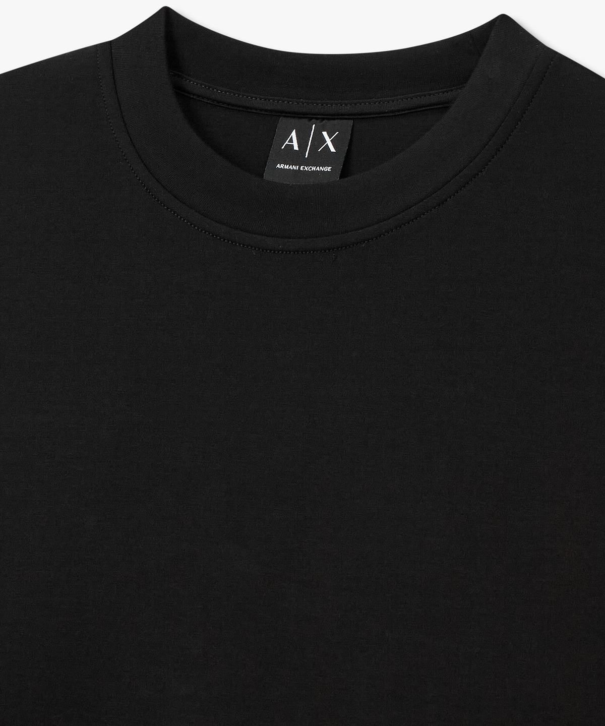 아르마니 익스체인지(ARMANI EXCHANGE) 남성 코튼 블렌드 스트레치 맨투맨 _블랙_A416131006
