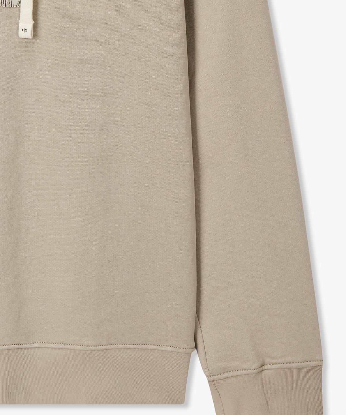 아르마니 익스체인지(ARMANI EXCHANGE) 남성 로고 패치 스웨트셔츠 후디 _베이지_A416131011