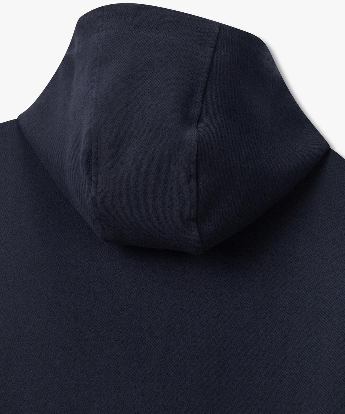 아르마니 익스체인지(ARMANI EXCHANGE) 남성 로고 패치 스트링 후드 집업 _다크 네이비_A416131009