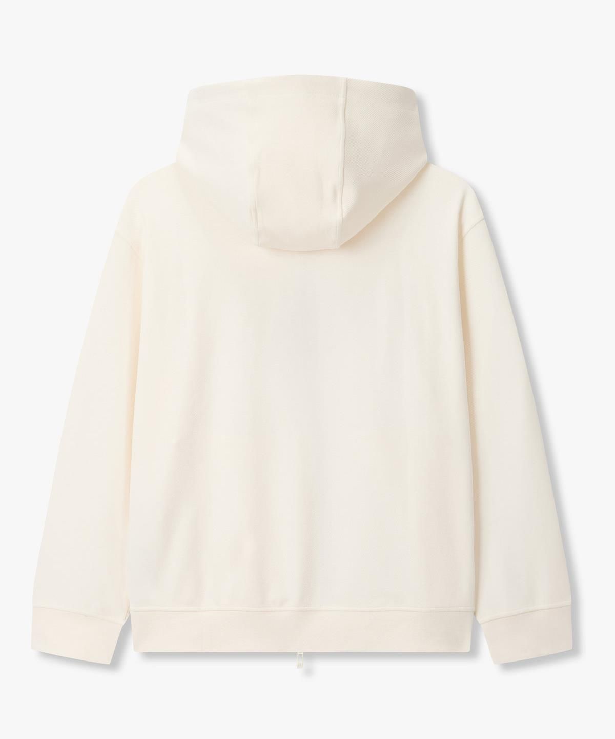 아르마니 익스체인지(ARMANI EXCHANGE) 남성 로고 패치 스트링 후드 집업 _크림_A416131008