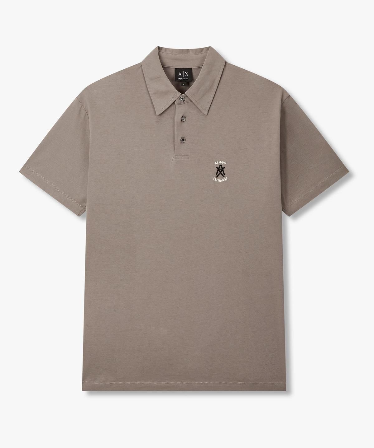 아르마니 익스체인지(ARMANI EXCHANGE) 남성 사이드 슬릿 로고 폴로 셔츠 _토프_A416131014
