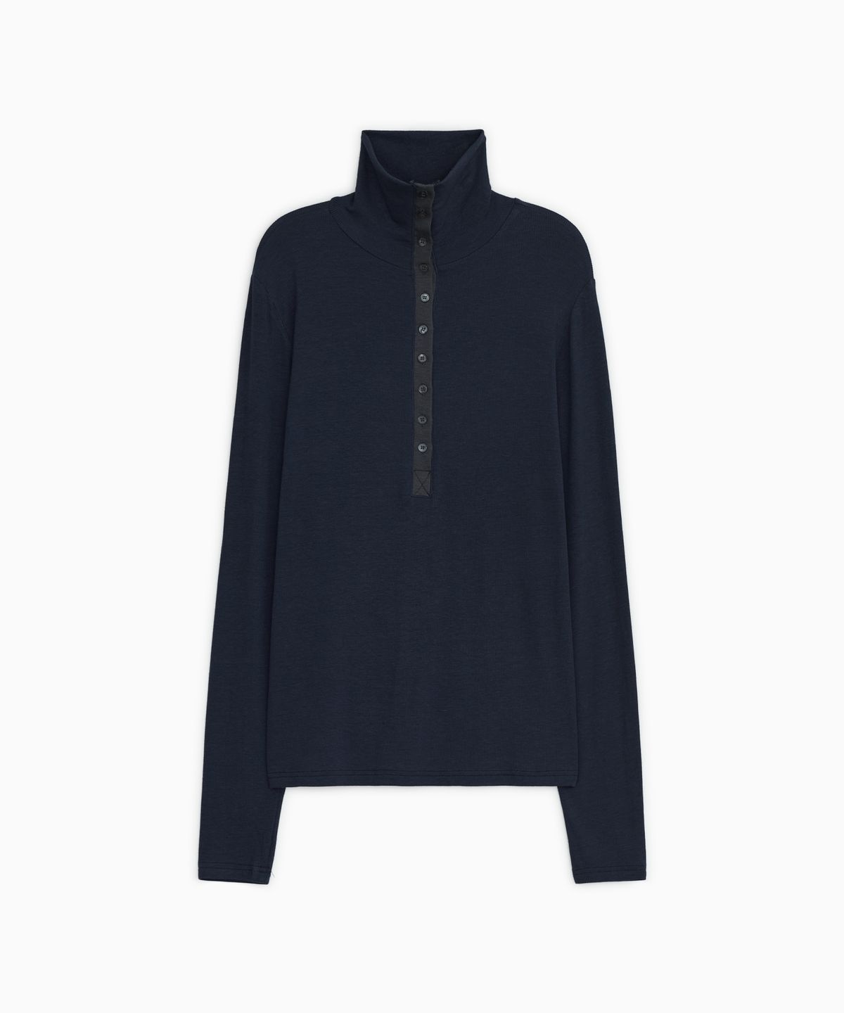 오헤시오(OHESHIO) BUTTON SLIM LONG SLEEVE, NAVY