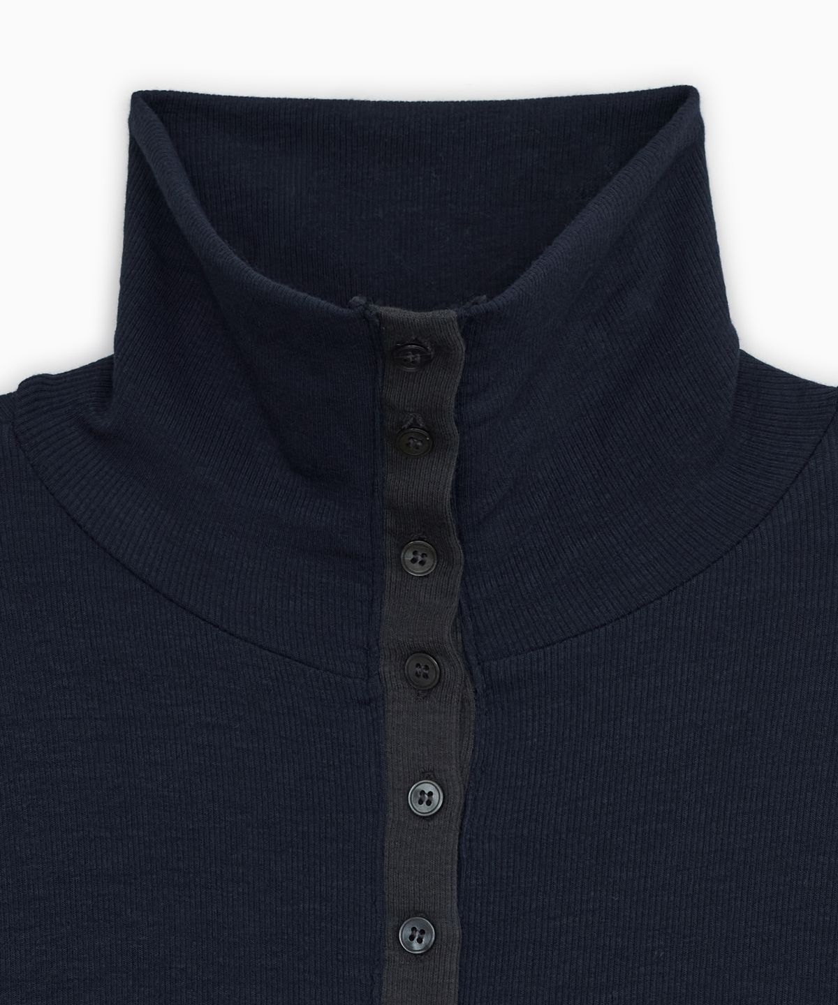 오헤시오(OHESHIO) BUTTON SLIM LONG SLEEVE, NAVY