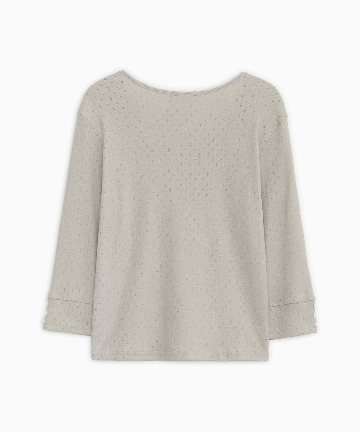 오헤시오(OHESHIO) PUNCHING SLIM T-SHIRT, CREAM