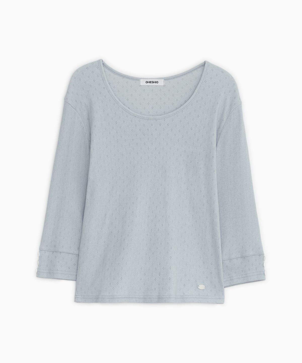 오헤시오(OHESHIO) PUNCHING SLIM T-SHIRT, BLUE