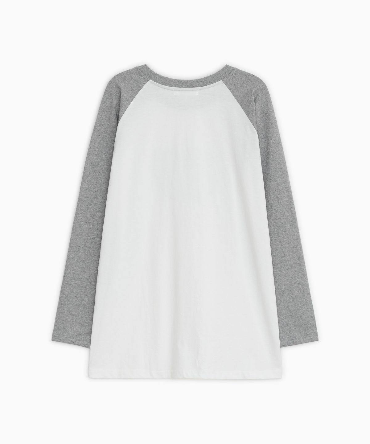 오헤시오(OHESHIO) APPLE RAGLAN OVER FIT LONG SLEEVE, WHITE