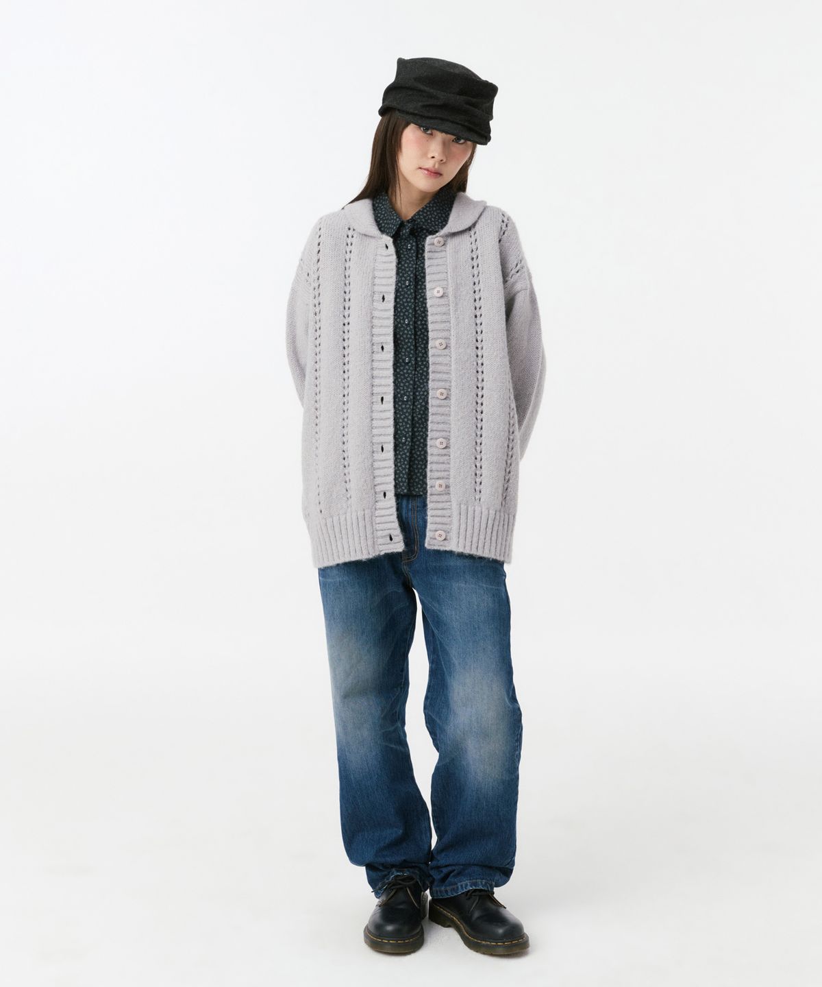 오헤시오(OHESHIO) PATTERN MIX COLLAR SHIRT, FLORAL