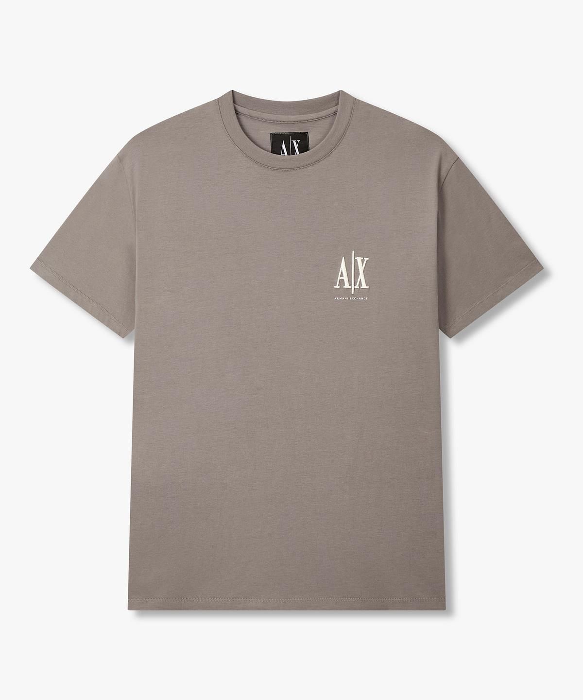 아르마니 익스체인지(ARMANI EXCHANGE) 남성 엠보 로고 자수 티셔츠 _토프_A416130902