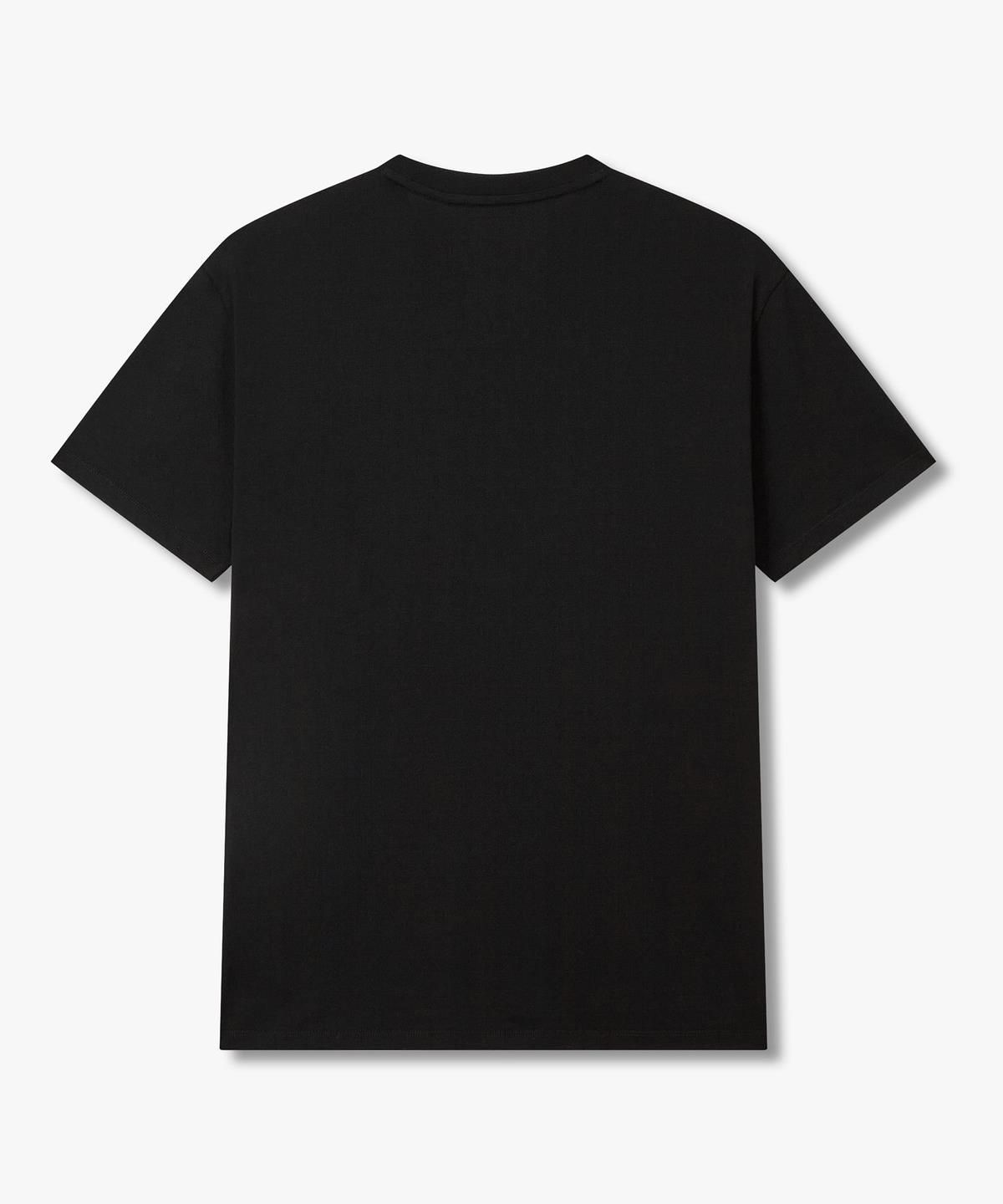아르마니 익스체인지(ARMANI EXCHANGE) 남성 프론트 스트라이프 티셔츠 _블랙_A416130005