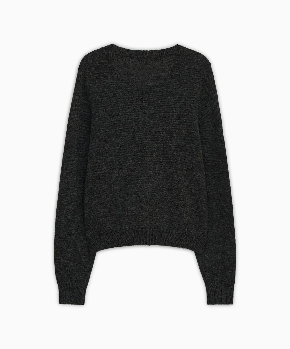 오헤시오(OHESHIO) COLOR BLOCK POCKET KNIT CARDIGAN, CHARCOAL