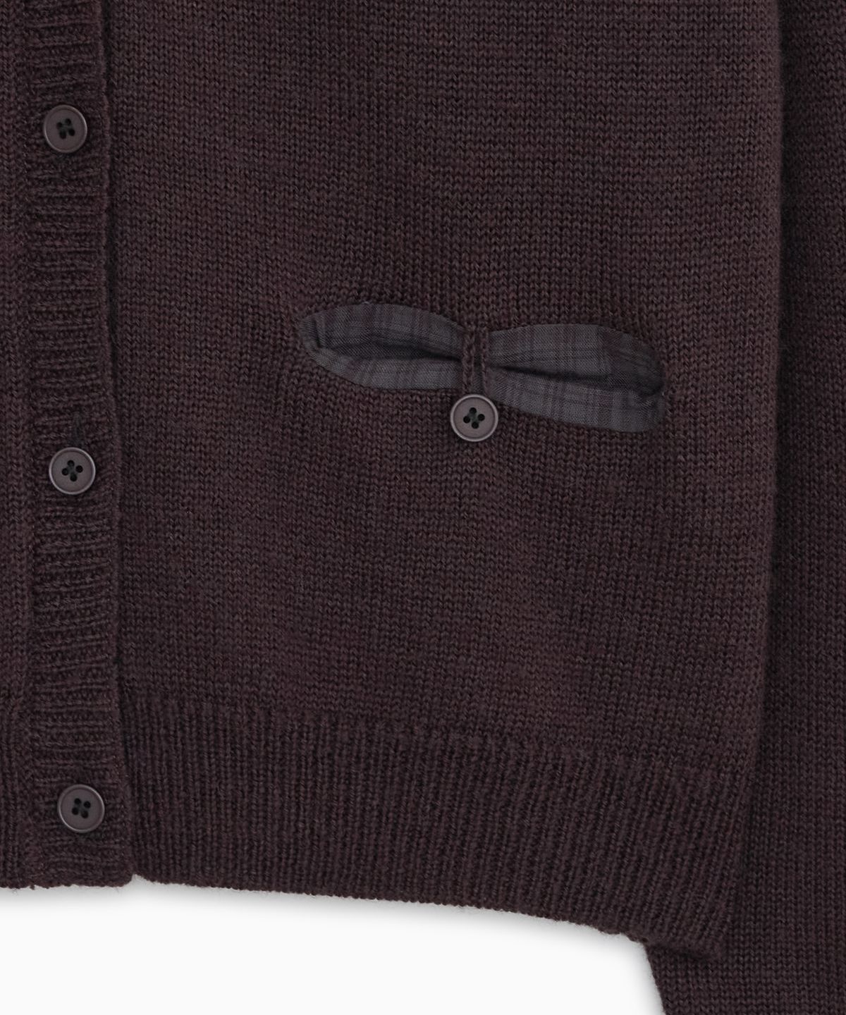 오헤시오(OHESHIO) COLOR BLOCK POCKET KNIT CARDIGAN, PURPLE