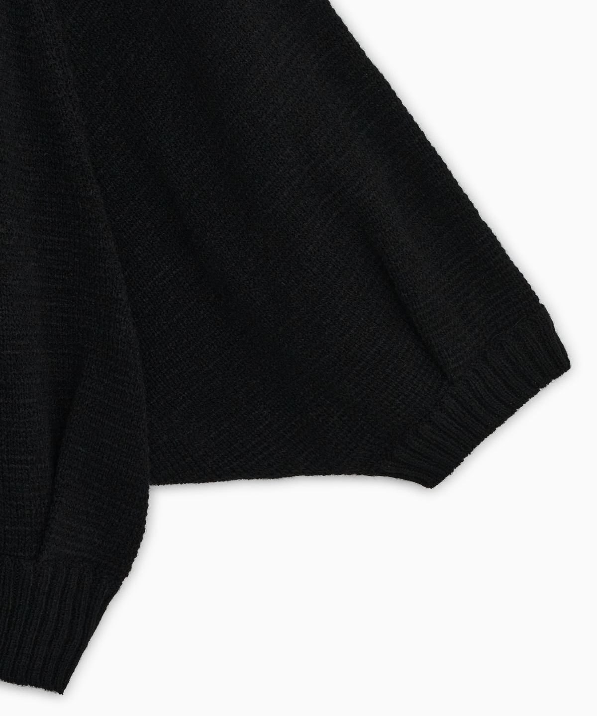 오헤시오(OHESHIO) 3/4 RAGLAN KNIT CARDIGAN, BLACK
