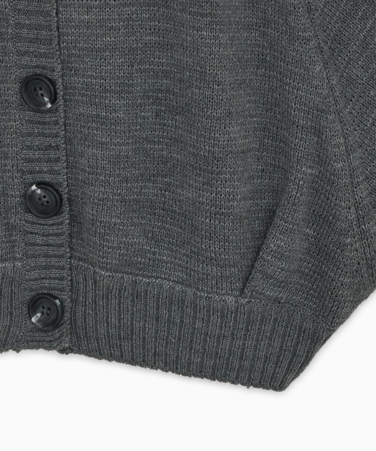 오헤시오(OHESHIO) 3/4 RAGLAN KNIT CARDIGAN, GRAY
