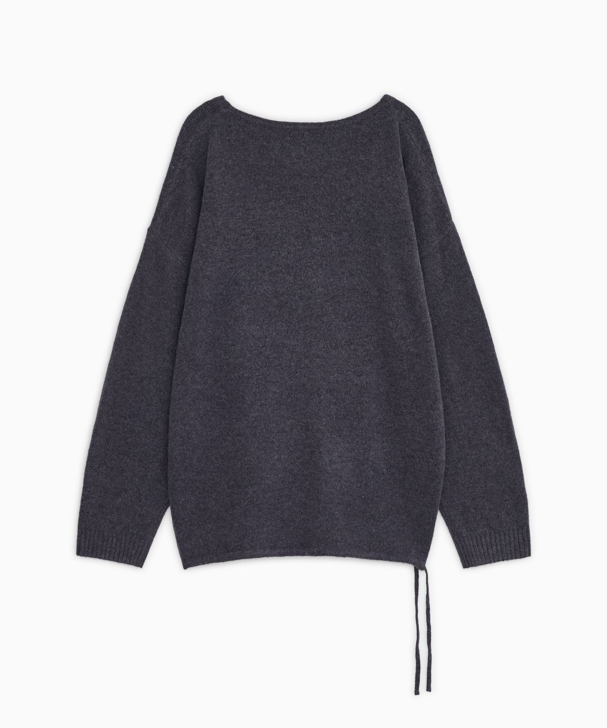 오헤시오(OHESHIO) SOFT ALPACA LAYERED U-NECK KNIT, PURPLE