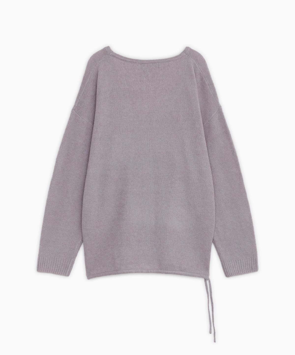 오헤시오(OHESHIO) SOFT ALPACA LAYERED U-NECK KNIT, LAVENDER