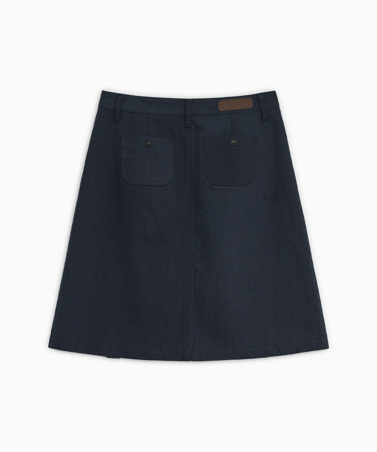 오헤시오(OHESHIO) FLORAL LINE PLEATED MIDI SKIRT, NAVY