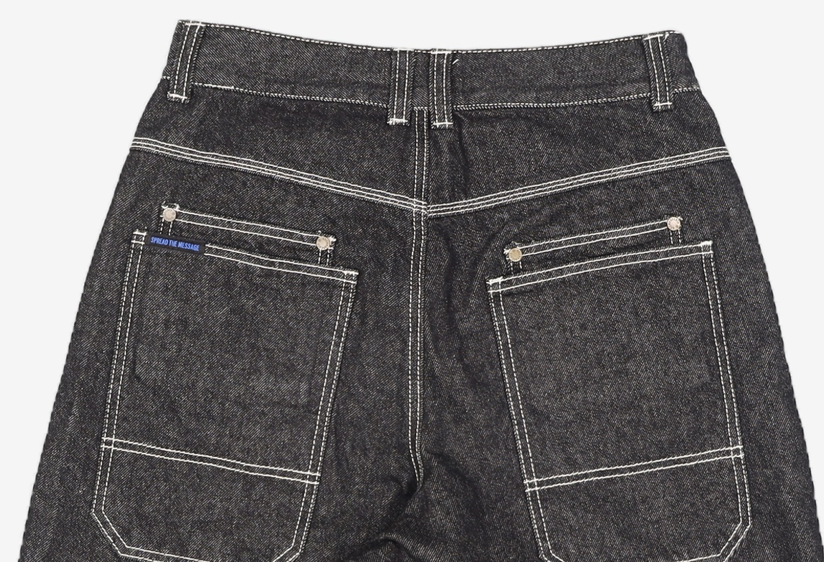 브라운브레스(BROWNBREATH) DENIM BERMUDA PANTS - BLACK S