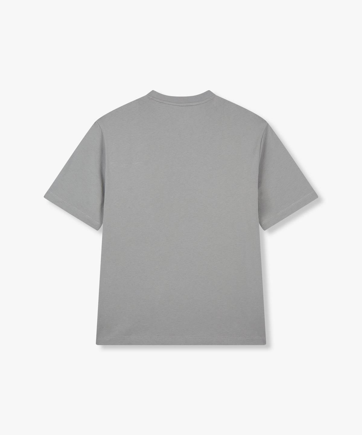 아르마니 익스체인지(ARMANI EXCHANGE) 남성 로고 엠브로이더리 티셔츠 _그레이_A415130039