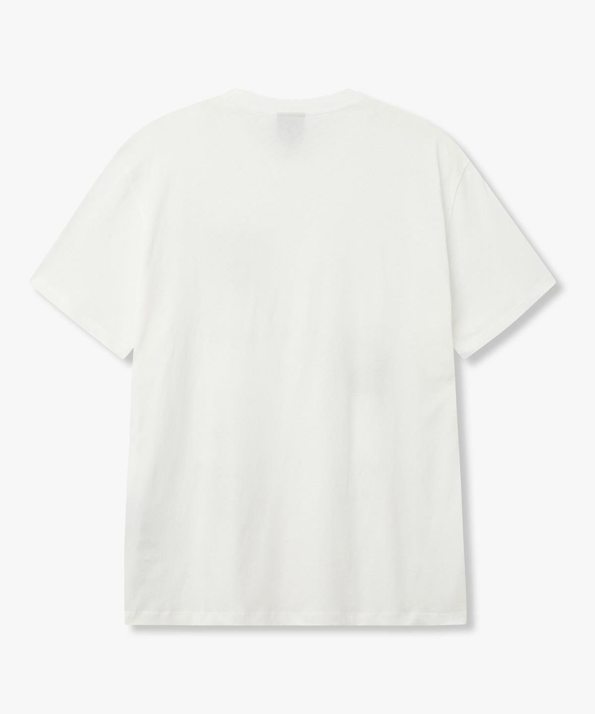 아르마니 익스체인지(ARMANI EXCHANGE) 남성 그래픽 프린트 레귤러 핏 티셔츠 _화이트_A416130019