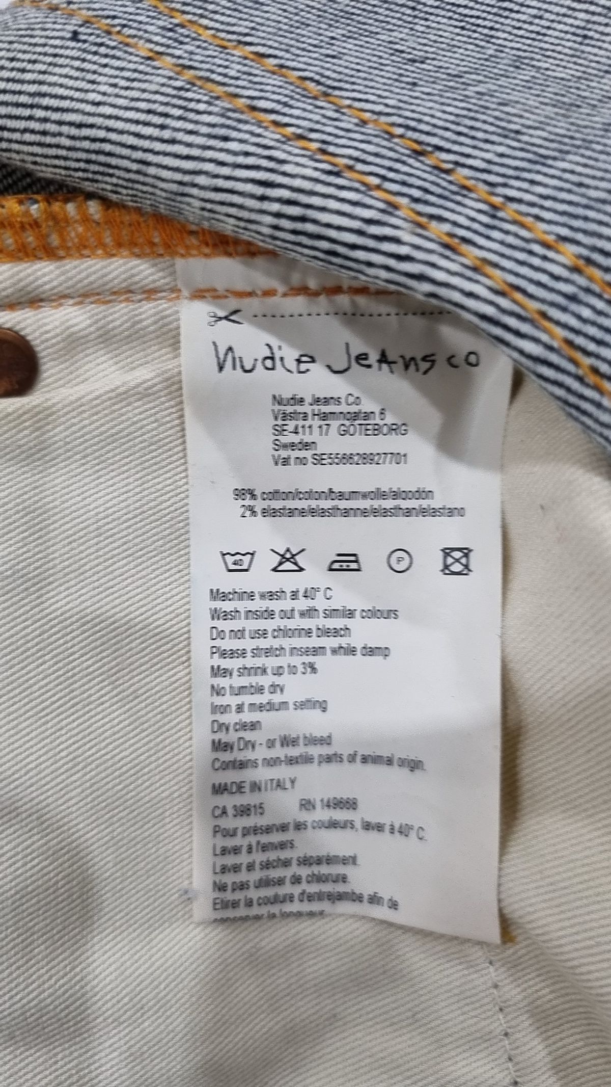 누디진(NUDIEJEANS) 청/데님 팬츠 W31L30