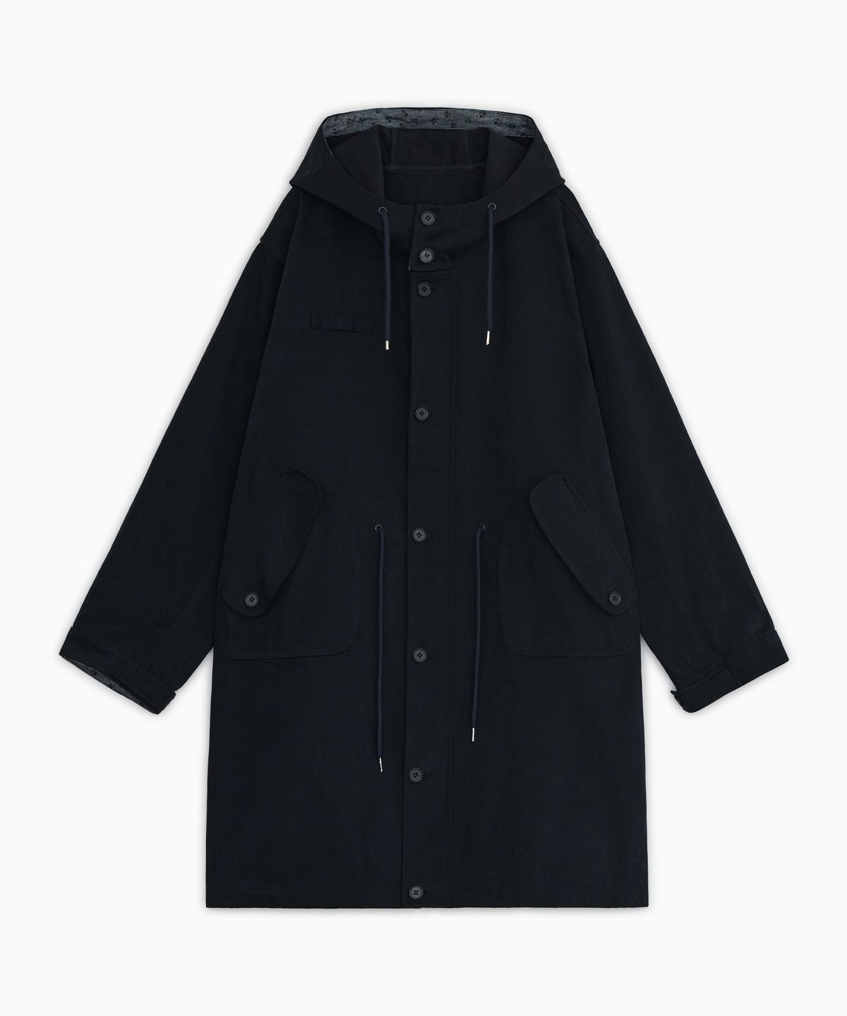 오헤시오(OHESHIO) VINTAGE FLORAL HOODED JACKET, NAVY