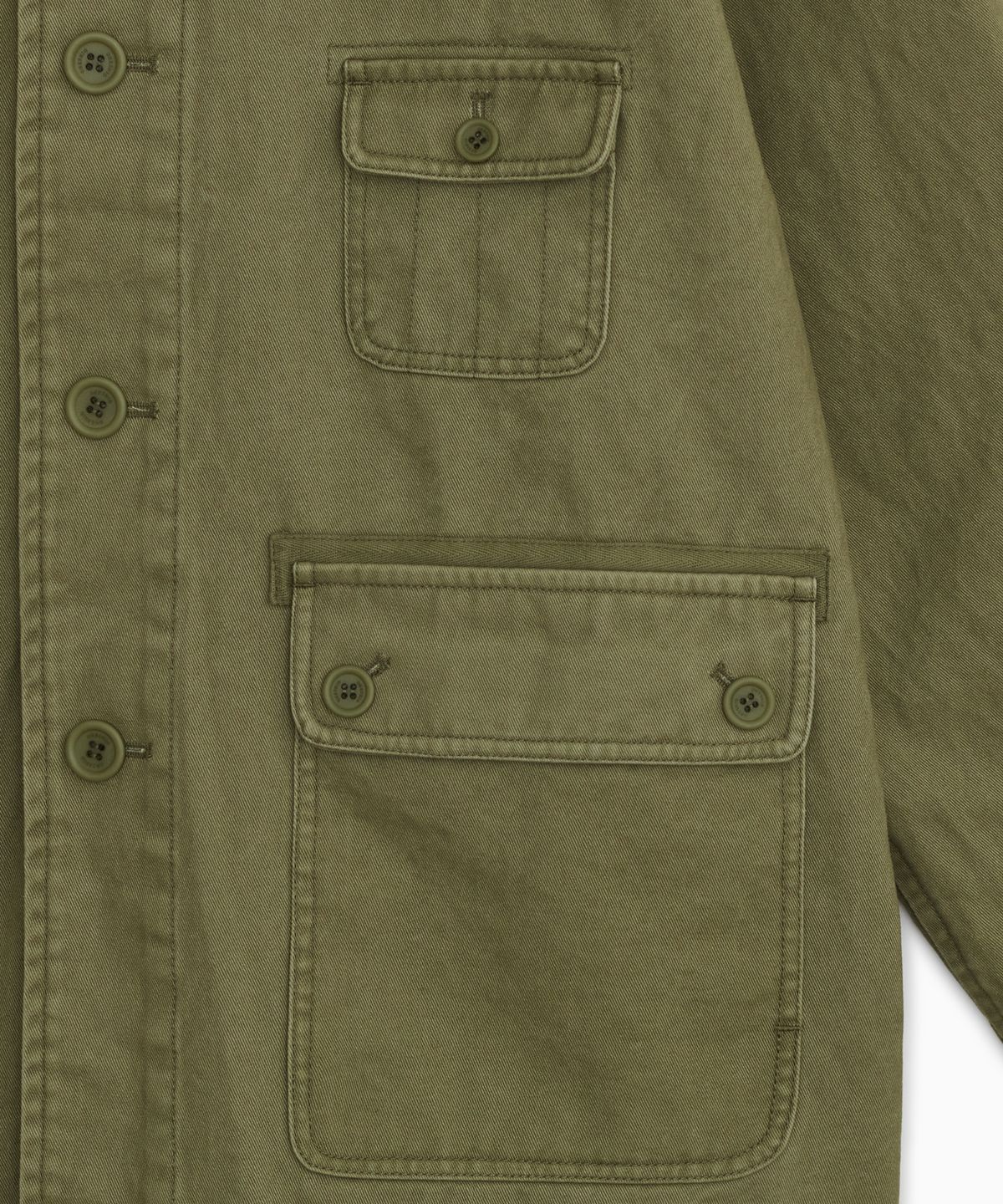 오헤시오(OHESHIO) STAR FLORAL WASHED COTTON JACKET, OLIVE