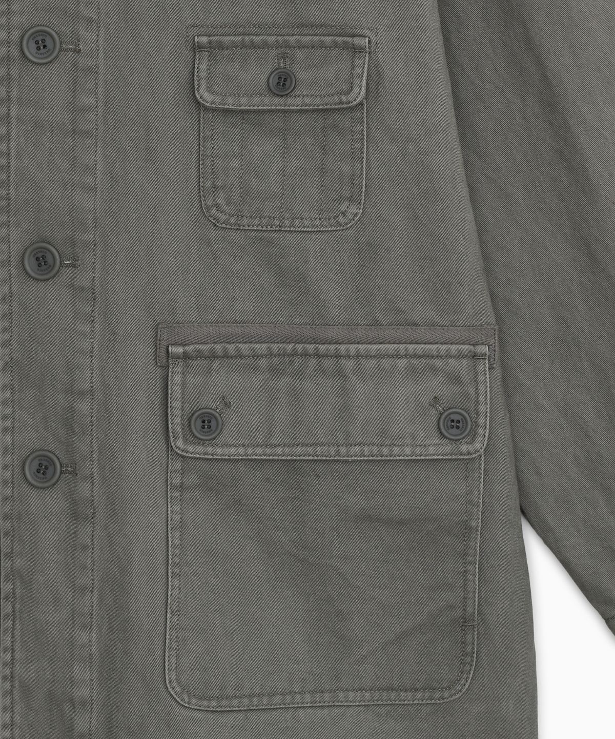 오헤시오(OHESHIO) STAR FLORAL WASHED COTTON JACKET, CHARCOAL