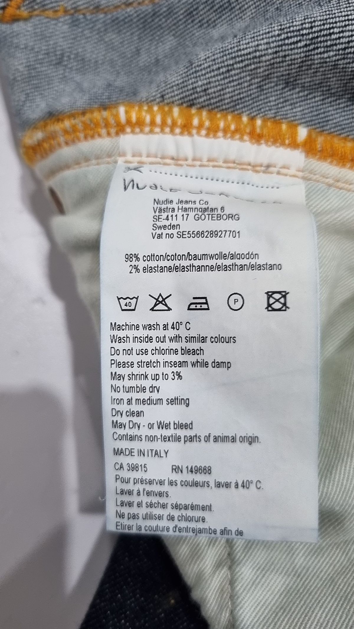 누디진(NUDIEJEANS) 청/데님 팬츠 W30L30