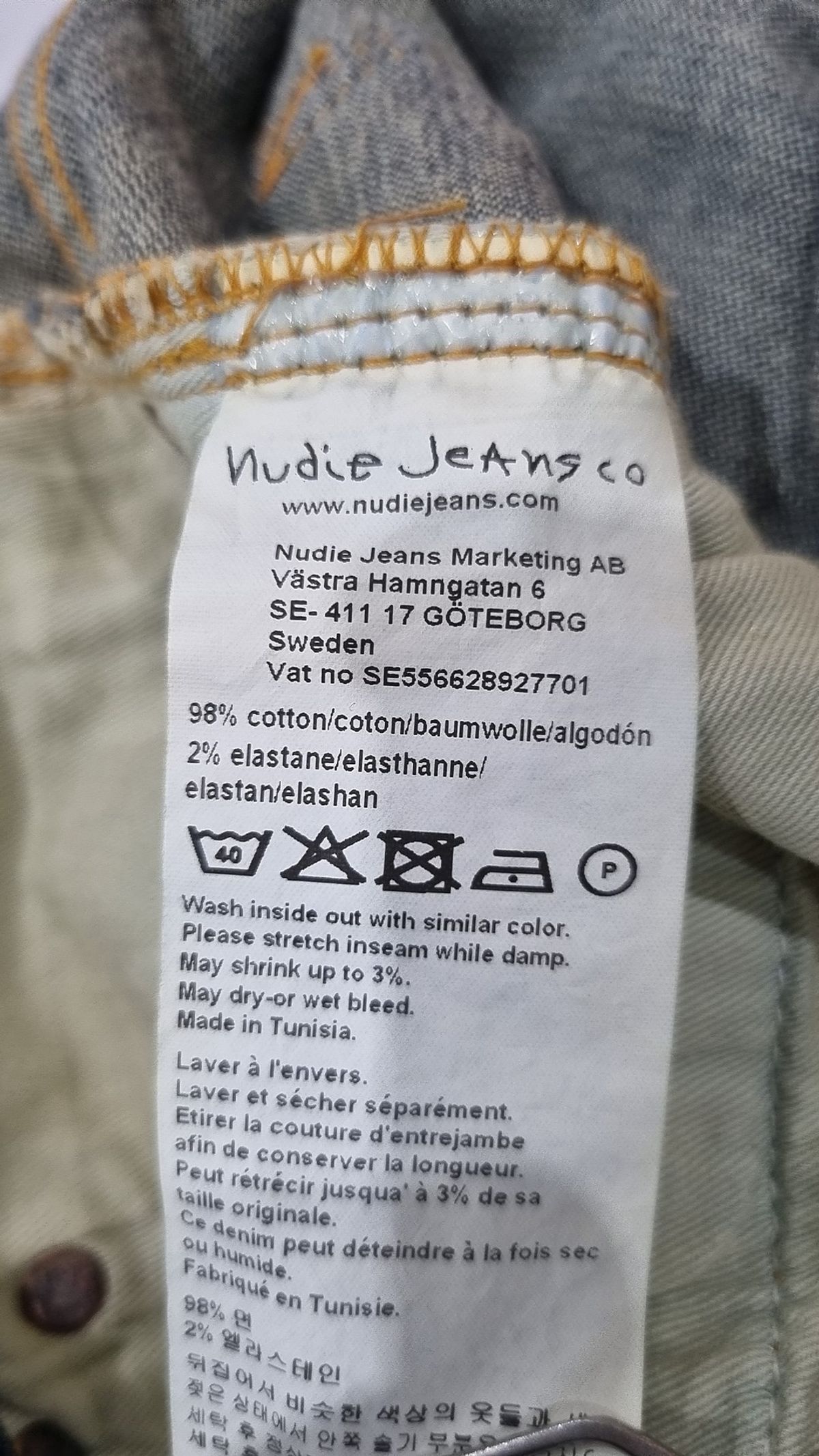 누디진(NUDIEJEANS) 청/데님 팬츠 W30L32