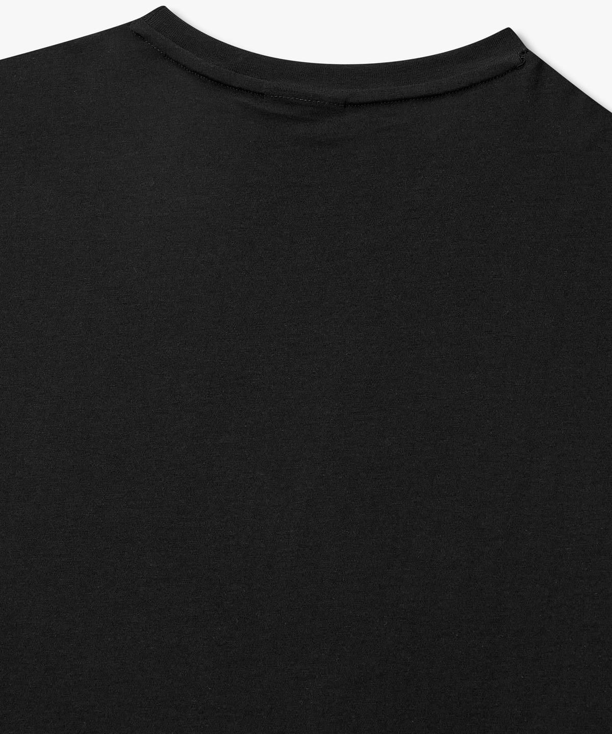 아르마니 익스체인지(ARMANI EXCHANGE) 남성 로고 타이포 그래픽 코튼 티셔츠 _블랙_A416130026