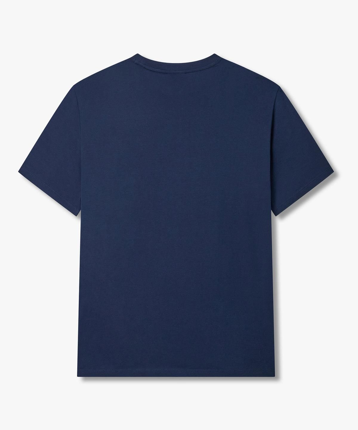 아르마니 익스체인지(ARMANI EXCHANGE) 남성 빈티지 프린트 엠블럼 로고 티셔츠 _다크 블루_A416130021