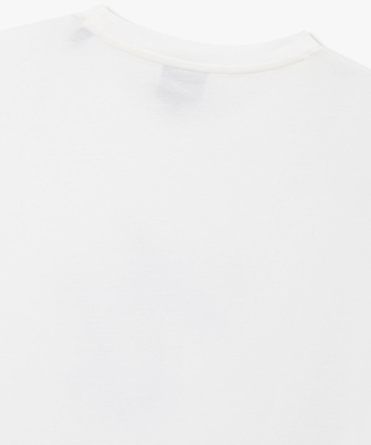 아르마니 익스체인지(ARMANI EXCHANGE) 남성 헤링본 웨빙 로고 디테일 티셔츠 _화이트_A416130014