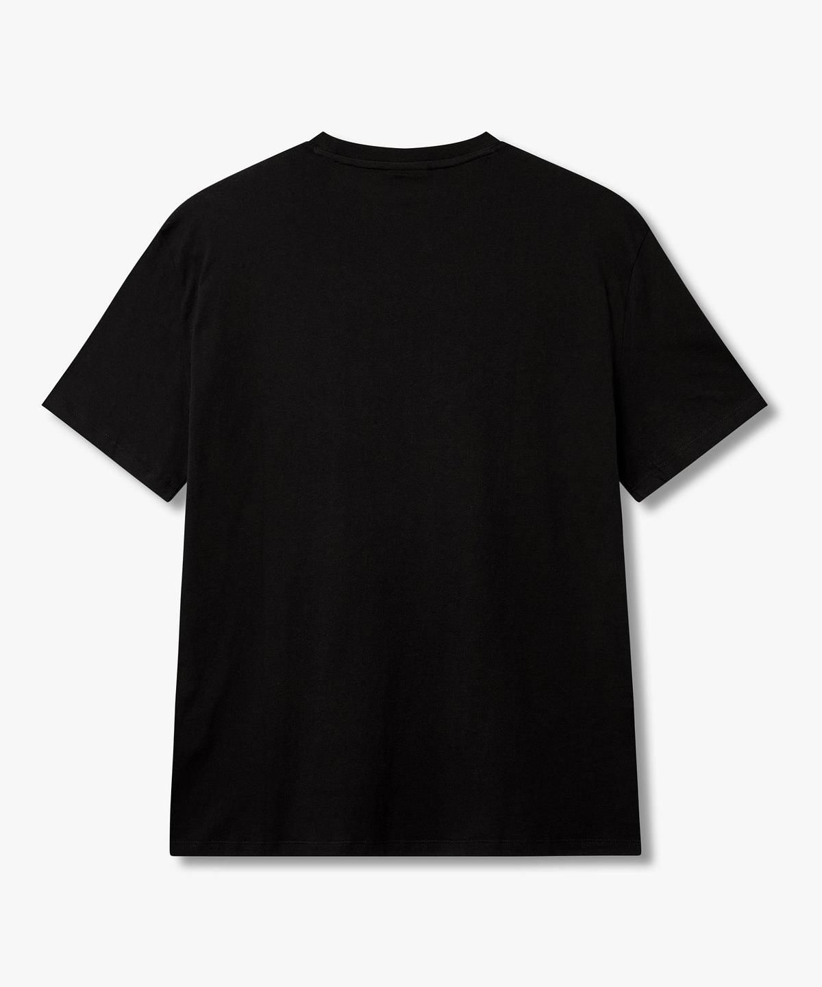 아르마니 익스체인지(ARMANI EXCHANGE) 남성 스크립트 로고 티셔츠 _블랙_A416130909