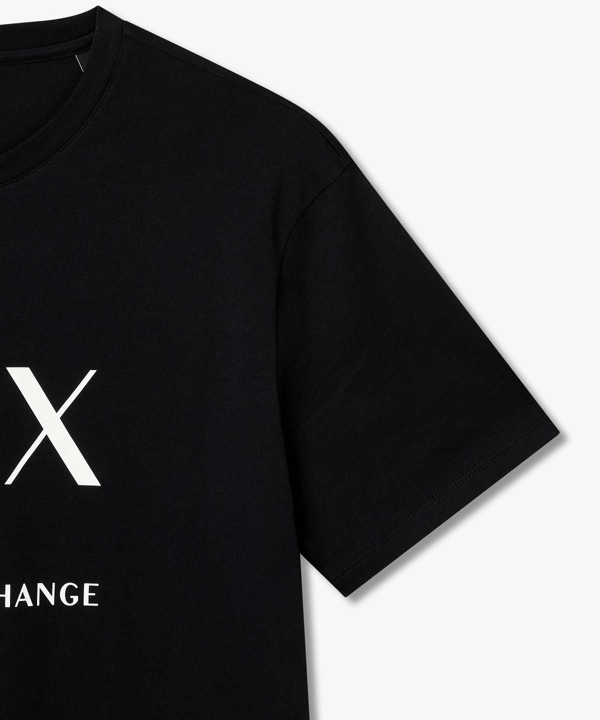 아르마니 익스체인지(ARMANI EXCHANGE) 남성 빅 로고 프린트 티셔츠 _다크 네이비_A416130907