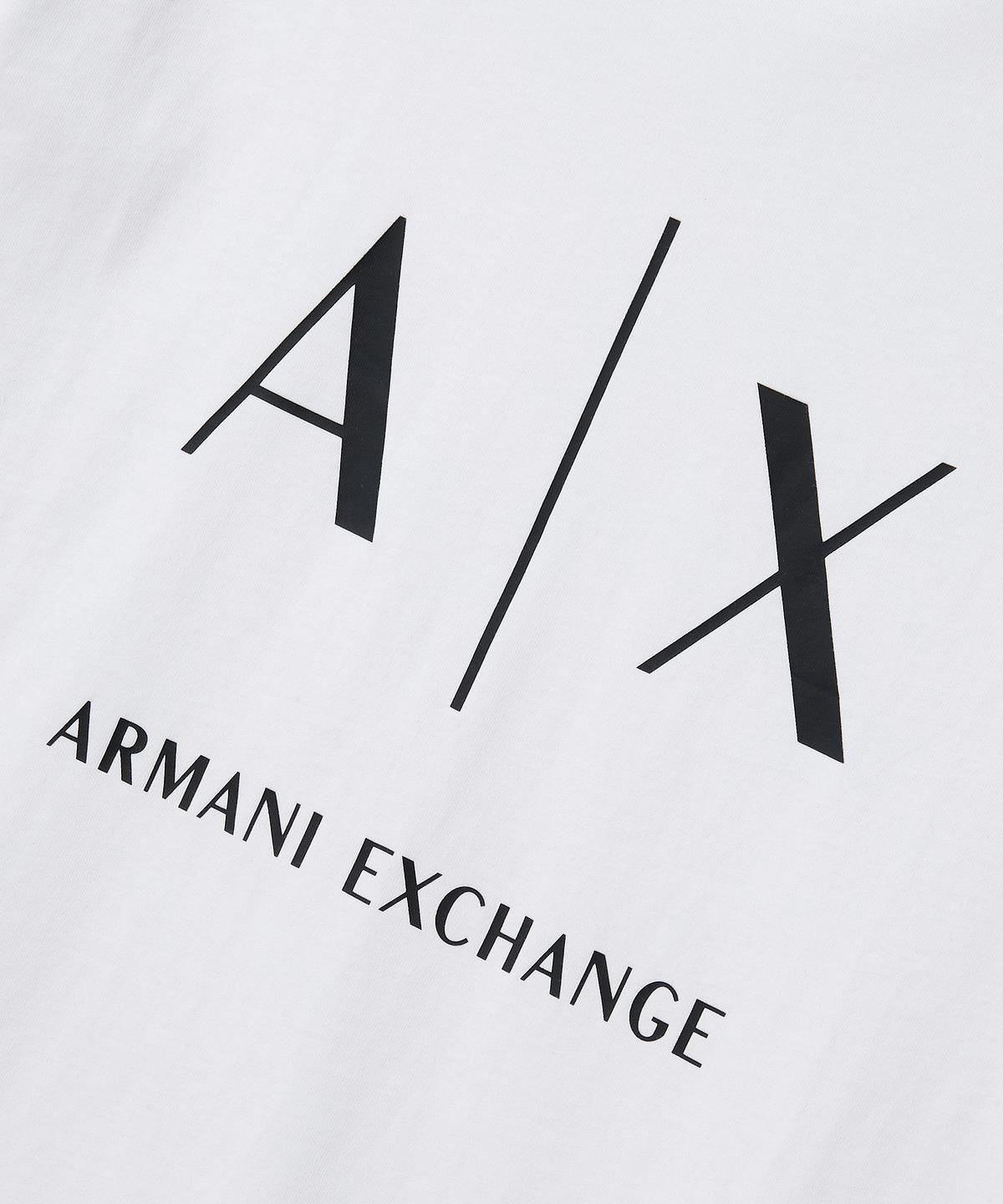 아르마니 익스체인지(ARMANI EXCHANGE) 남성 빅 로고 프린트 티셔츠 _화이트_A416130906