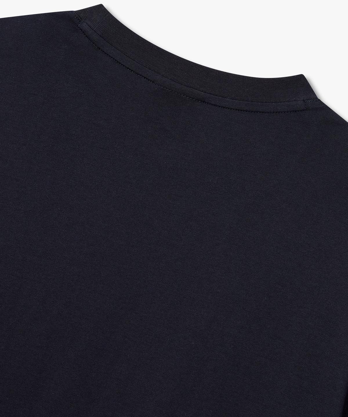 아르마니 익스체인지(ARMANI EXCHANGE) 남성 스트라이프 트리밍 티셔츠 _다크 네이비_A416130037