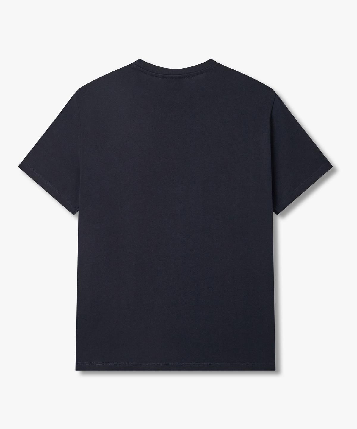 아르마니 익스체인지(ARMANI EXCHANGE) 남성 로고 프린트 슬림 핏 티셔츠 _다크 네이비_A416130035